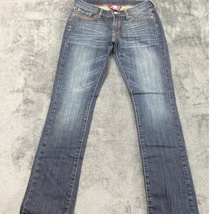 Lucky Brand Zoe Straight Leg Jeans Womens Size 4/27 Dark Wash Denim